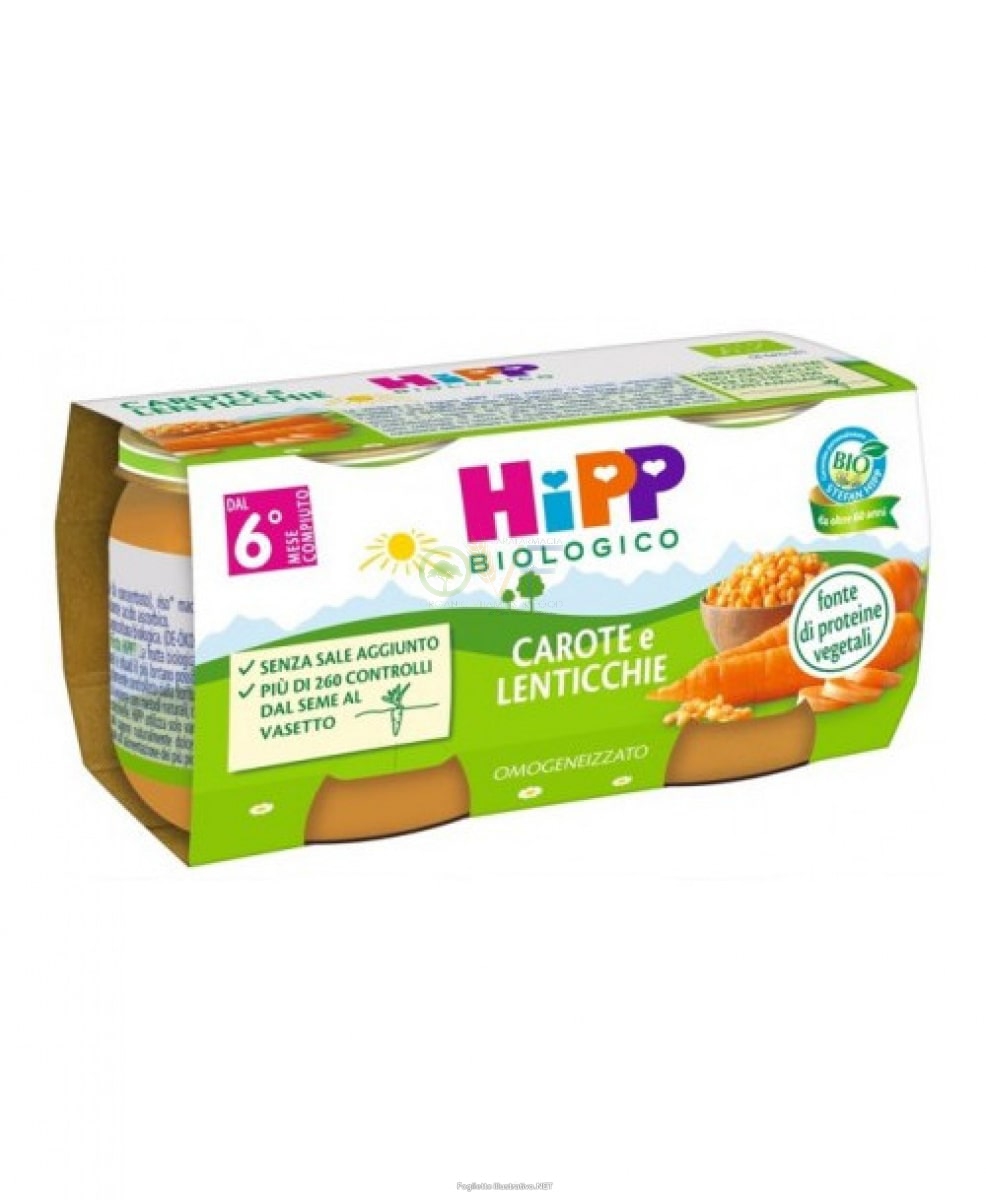 Hipp Italia Hipp Bio Omog Carote/lent2x80g