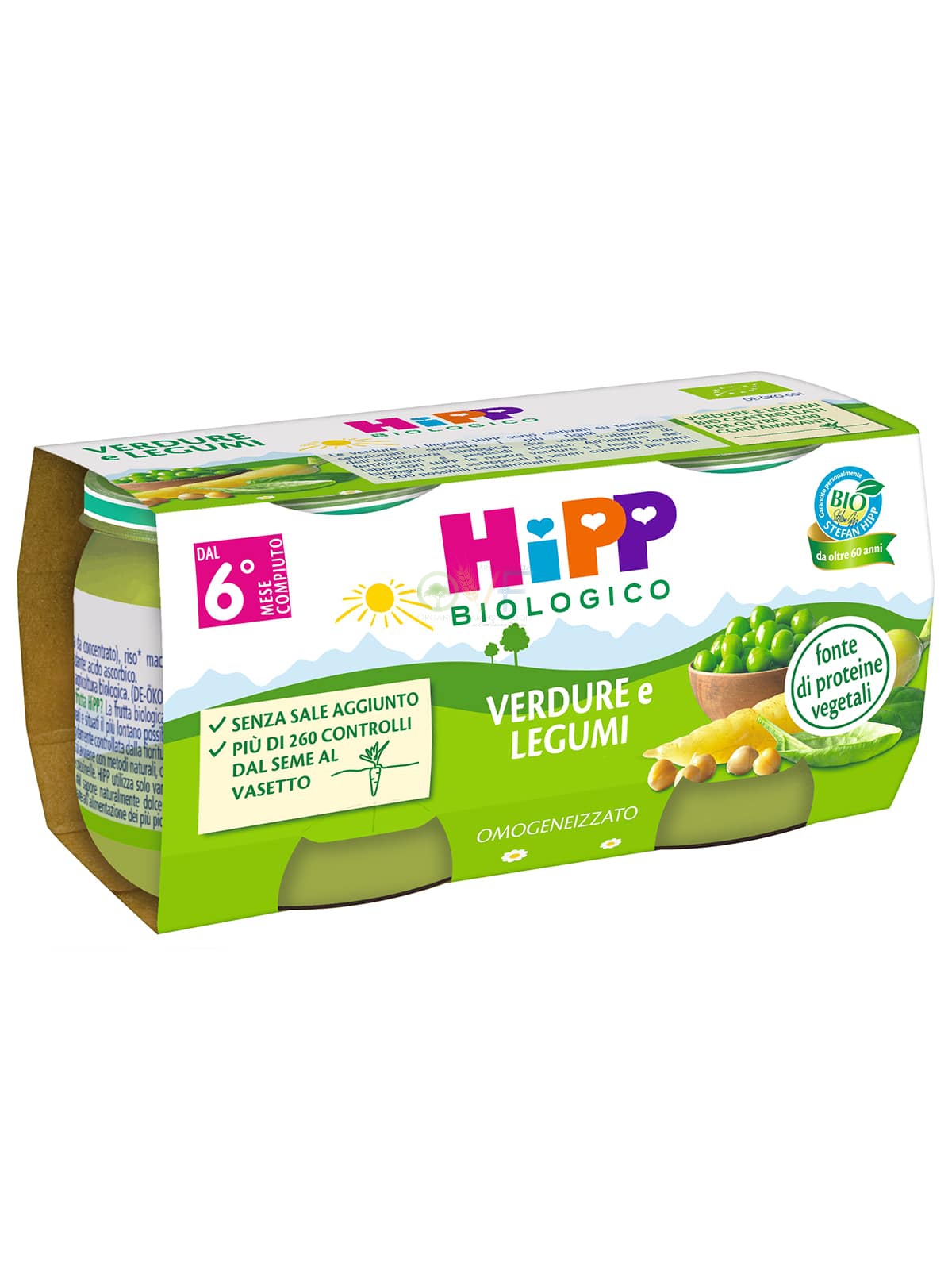 Hipp Italia Hipp Bio Omog Verd/legumi2x80g