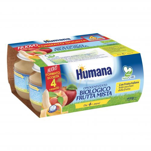 Humana Io&bio Humana Omog Frutta Bio 4x100g