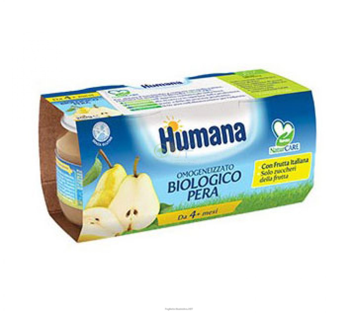 Humana Io&bio Humana Omog Pera Bio 4x100g