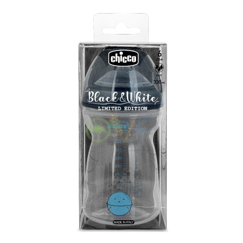 Chicco (artsana) Ch Bib Nf Black&white 330ml