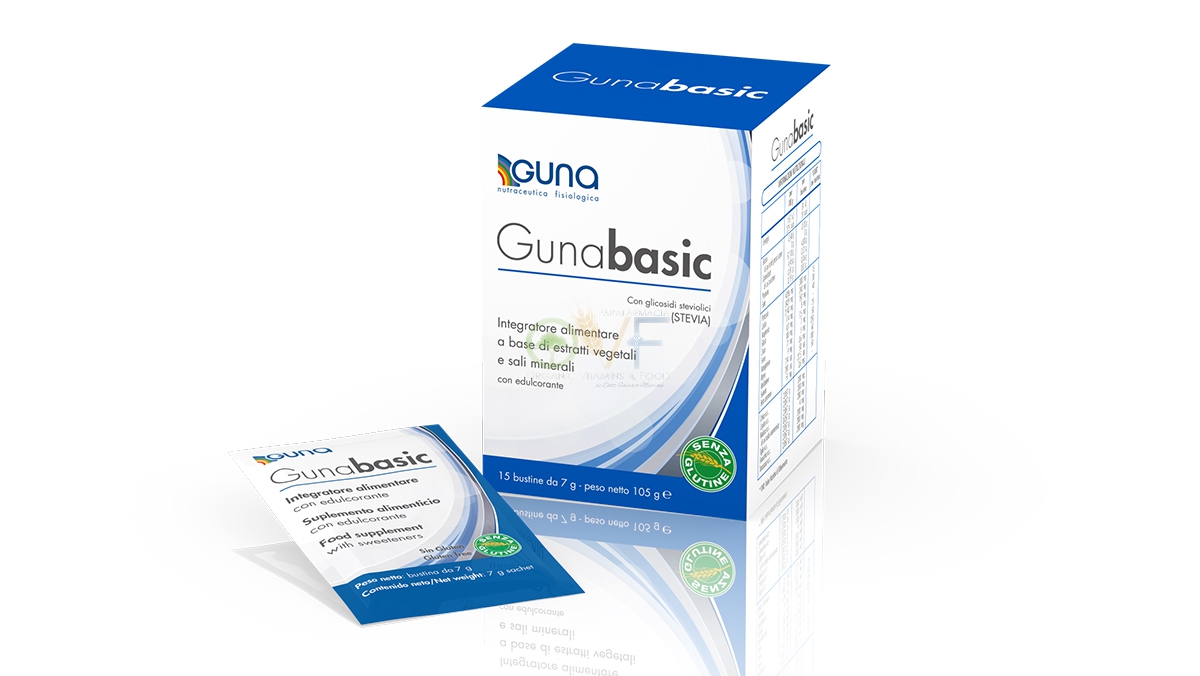 Guna Linea Intestino Sano Gunabasic Integratore Alimentare Acido-Base 15 Bustine