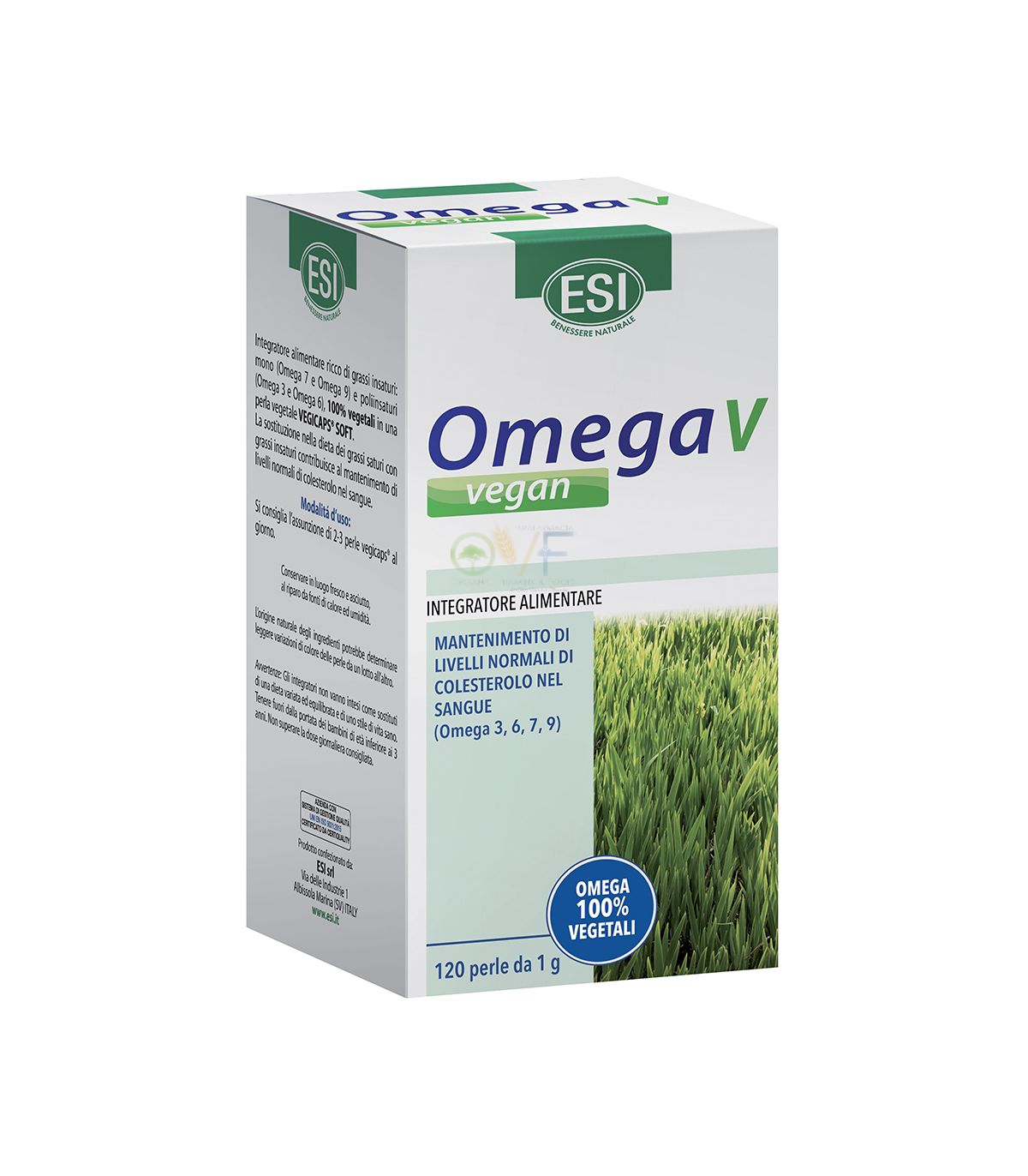 Esi Linea Controllo Colesterolo Trigliceridi OMEGAV vegan Integratore 120 Perle