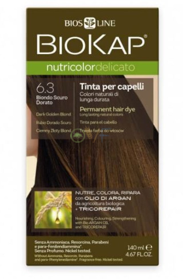 Bios Line Linea Tinte per Capelli BioKap Nutricolor Delicato 6.3 Biondo Sc Dorat