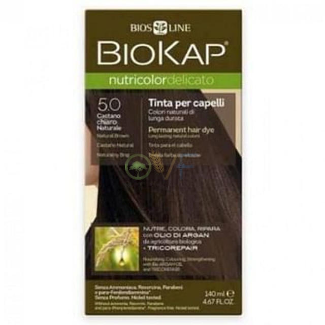Bios Line Linea Tinte per Capelli BioKap Nutricolor Delicato 5.0 Castano Ch Nat