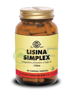 Solgar Lisina Simplex Integratore 50 Capsule