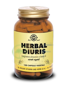 Solgar Herbal Diuris Integratore 100 Capsule