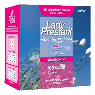 Lady Presteril Linea Pocket Assorbente Puro Cotone 16 Assorbenti Interni Normal