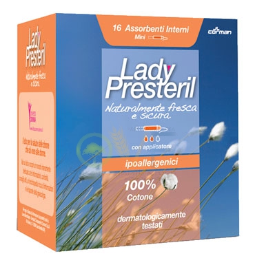 Lady Presteril Linea Pocket Assorbente Puro Cotone 16 Assorbenti Interni Mini