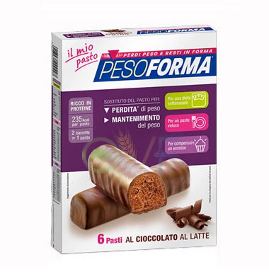 Pesoforma Linea Alimentazione Dietetica 12 Barrette Cioccolato al Latte