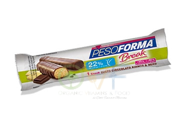 Pesoforma Linea Alimentazione Dietetica Snack Break Cioccolato Bianco e Nero