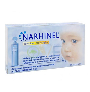 Narhinel Linea Pulizia Salute del Naso Soluzione Fisiologica 20 Flaconcini 5 ml
