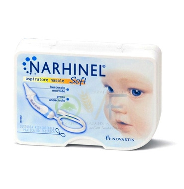 Narhinel Linea Pulizia Salute del Naso Aspiratore Muco Nasale + 2 Ricambi Soft