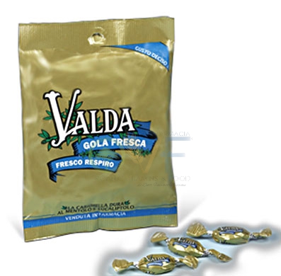 Valda Linea Gola Fresca Caramelle Balsamiche Mentolo con Zucchero 60 g