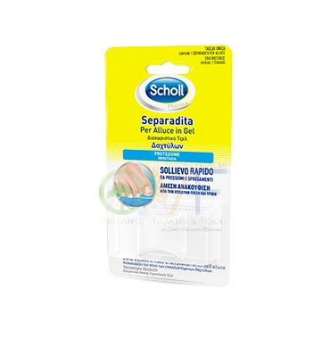 Scholl Linea Calli e Durezze Trattamento Dolore 1 Separadita Alluce in Gel