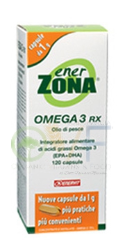 Enerzona Linea Integratori Omega3 Rx Acidi Grassi EPA DHA 120+48 Capsule da 1 g