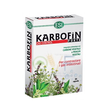 Esi Linea Benessere Intestinale Karbofin Forte Integratore Alimentare 30 Capsule