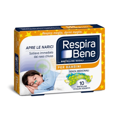 GlaxoSmithKline Linea RespiraBene 10 Bretelline Nasali Bambini Pelli Normali