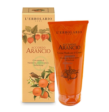 L'Erbolario Linea Accordo Arancio Frizzante Tonificante Crema Fluida Corpo 200ml