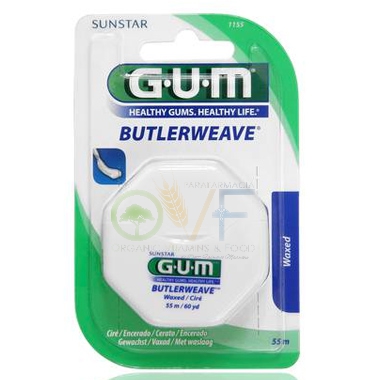 GUM Linea Igiene Dentale Quotidiana Butlerweave Filo Interdentale Cerato 1155