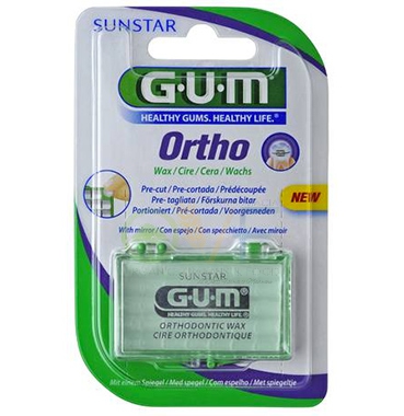 GUM Linea Igiene Dentale Quotidiana Ortho Cera Ortodontica Pre-Tagliata