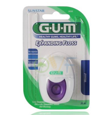 GUM Linea Igiene Dentale Quotidiana Expanding Floss Filo Interdentale Cerato