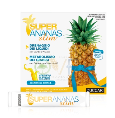 Zuccari Linea Drenante Super Ananas Slim Soluzione Fluida 25 Bustine 10 ml