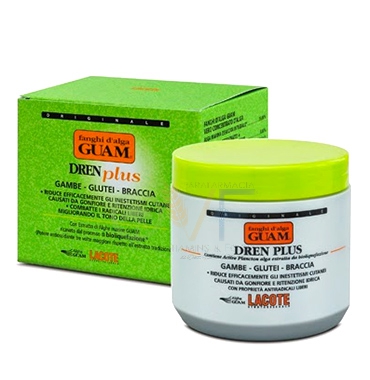 GUAM Linea Fanghi d'Alga Dren Plus Trattamento Gambe Glutei Braccia 500 g