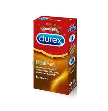 Durex Linea Feeling Contatto RealFeel Confezione con 6 Profilattici