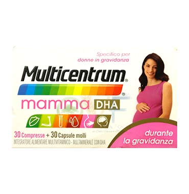 Multicentrum Linea Gravidanza Mamma DHA Integratore Alimentare 30+30