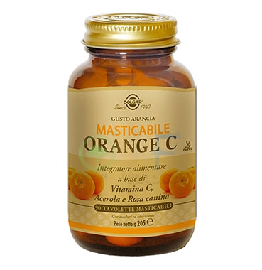 Solgar Linea Vitamine Orange C Integratore Vitamina C 90 Tavolette Masticabili
