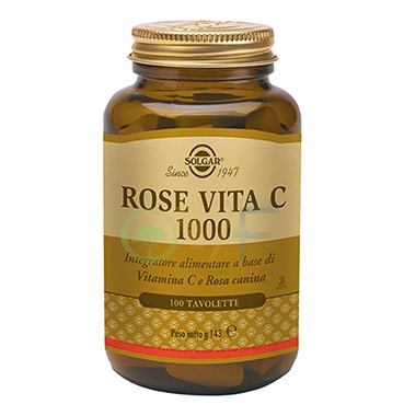 Solgar Linea Difese Immunitarie Rose Vita C 1000 Integratore Alimentare 100 Tav