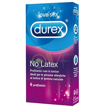 Durex Linea No Latex Forma Classica Senza Lattice Confezione con 6 Profilattici