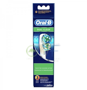 Oral-B Linea Igiene Dentale Quotidiana Dual Clean 3 Spazzolini di Ricambio