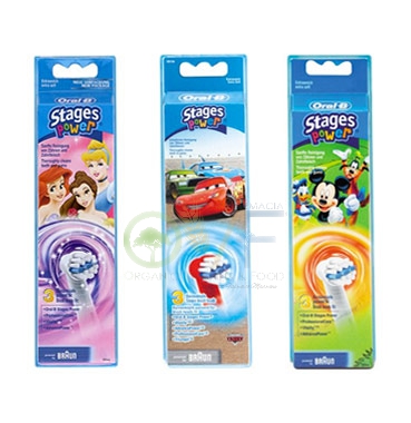 Oral-B Linea Igiene Dentale Quotidiana Kids Power 3 Spazzolini di Ricambio