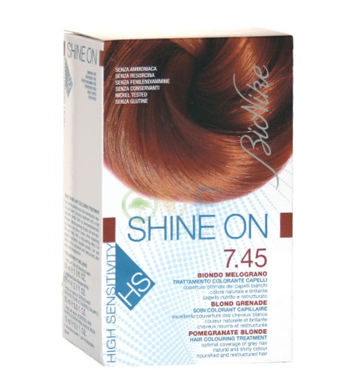 BioNike Linea Colorazione Shine ON HS Trattamento Capelli 7.45 Biondo Melograno