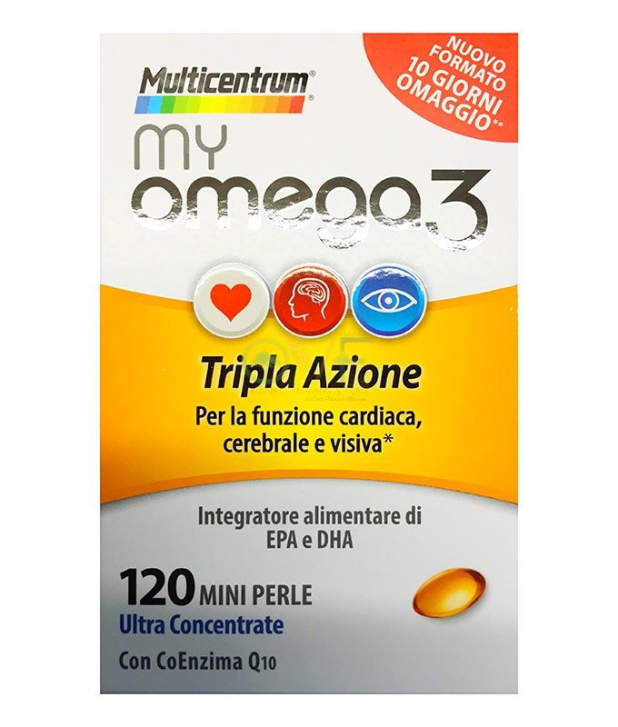 Multicentrum Linea Colesterolo Trigliceridi My Omega3 Integratore 120 Mini Perle