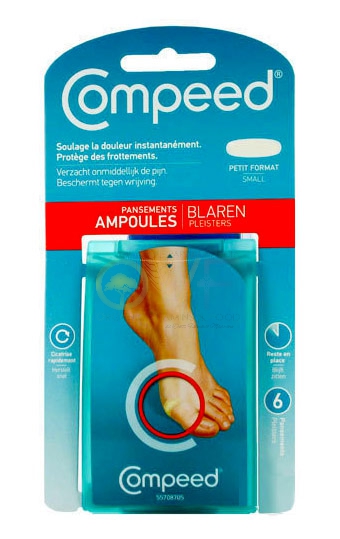 Compeed Linea Protezione Guarigione Vesciche 6 Cerotti Small per Piede