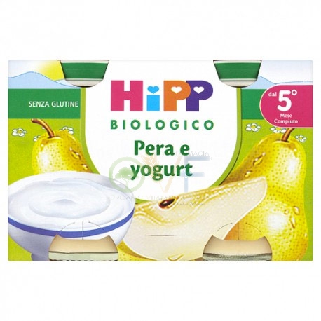 HiPP Linea Svezzamento Merende Base Frutta Pera Yogurt 2 Vasetti da 125 g