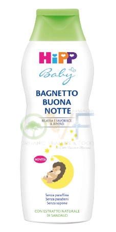HiPP Linea Cosmetica Neonato Bagnetto Buona Notte Delicato e Lenitivo 350 ml