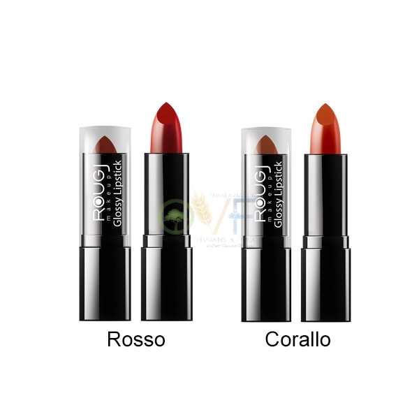 Rougj Linea Make-up Lip Glossy Lipstick Rossetto Lucido Idratante Colore Rosso