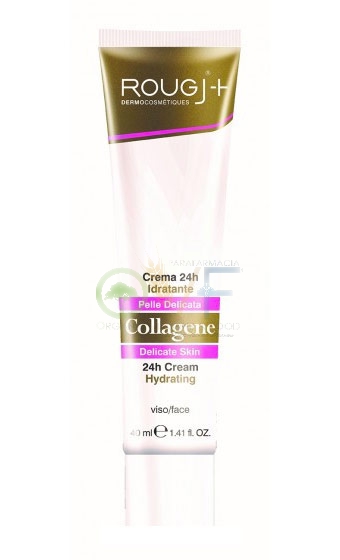 Rougj Linea Trattamenti Viso Collagene Crema Idratante 24h Pelle Delicata2x40 ml