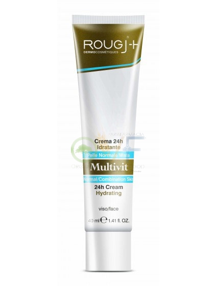 Rougj Linea Trattamenti Viso Multivit Crema Idratante 24h Pelle Mista 2x40 ml