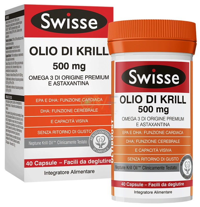 Swisse Linea Colesterolo Olio di Krill 500 Integratore Alimentare 40 Capsule