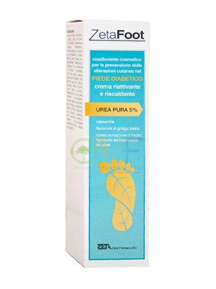 ZetaFoot Linea Cura del Piedi Crema Riattivante Riscaldante per Piede Diabetico