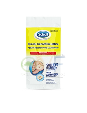 Scholl Linea Dispositivi Medici per Piedi 4 Cerotti Lenitivi Lattice per Duroni