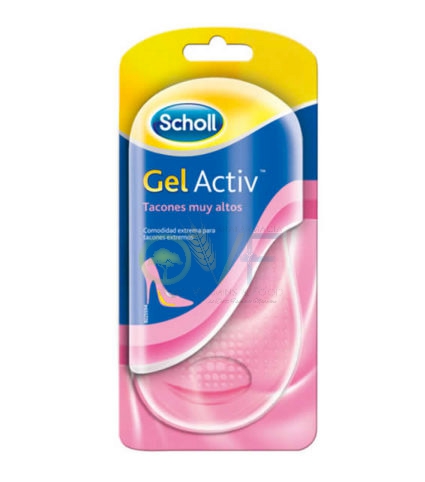 Scholl Linea Gel Activ Trattamento Dolore 2 Solette Morbido Gel per Tacchi Alti