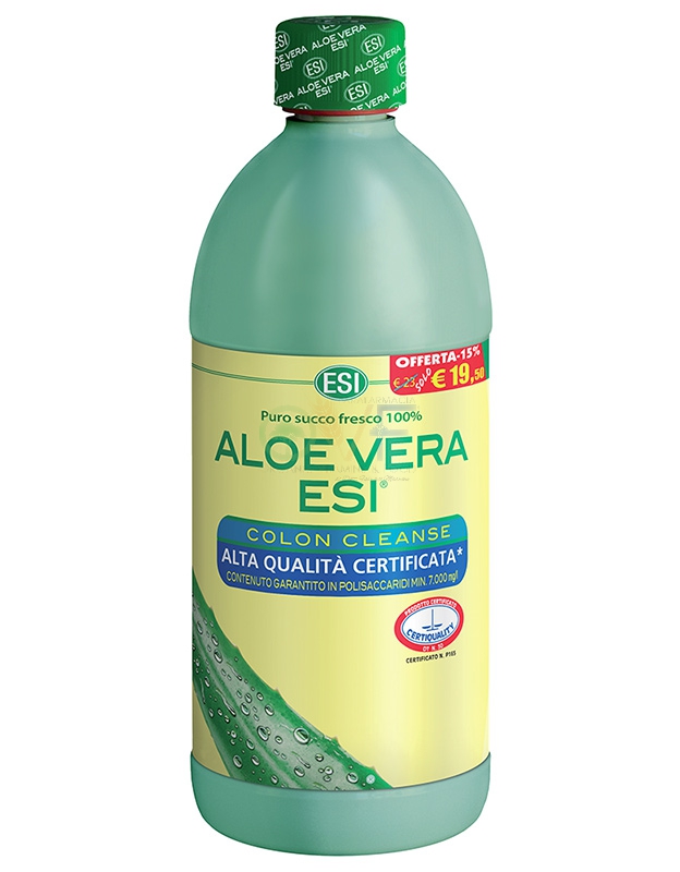 Esi Linea Depurazione e Benessere Aloe Vera Puro Succo Colon Cleanse 1000 ml