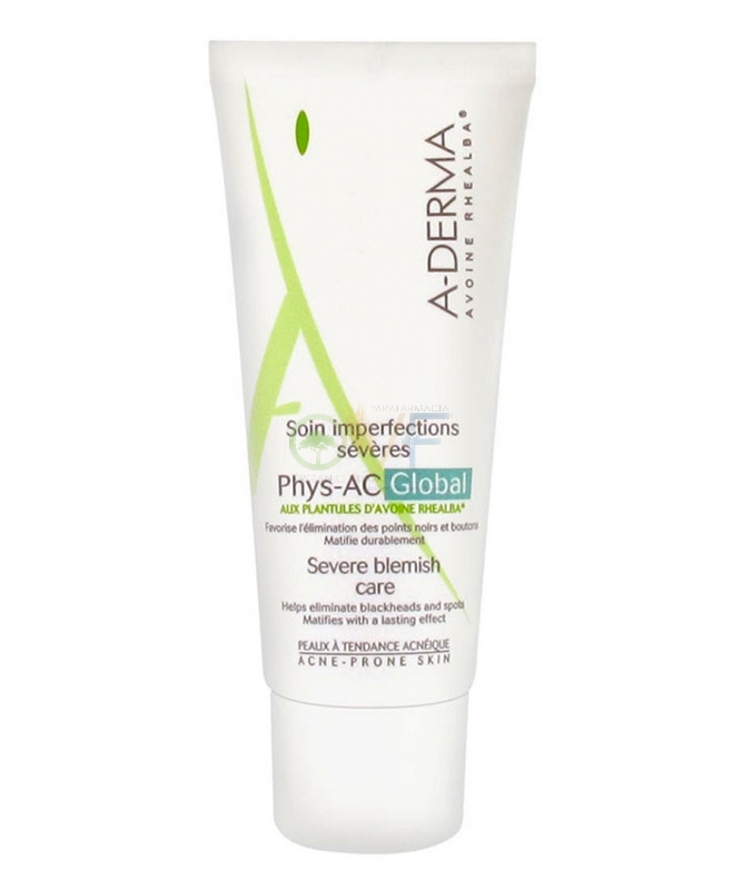 A-Derma Linea Phys-AC Pelli Grasse Global Trattamento Imperfezioni Severe 40 ml