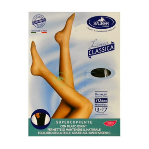 Sauber Linea Disp Med Classic Collant Supercoprente Liscio 70 Den tg 5 Nero